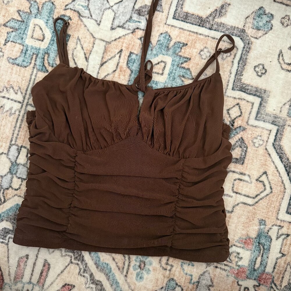 Brown Crop Top
